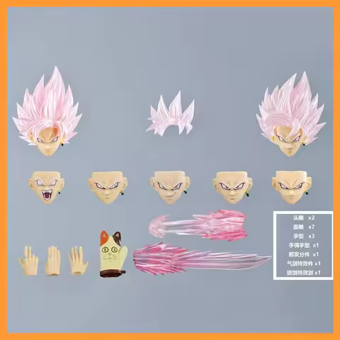 DL CUSTOM SHF Super Saiyan Rosé Son Goku Black Zamasu Head Accessories Action Figures Anime Model Gi