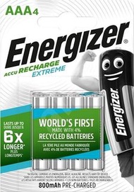 Energizer 勁量 AAA 充電池 800mAh NH12EBP4 4粒裝 Made in Japan