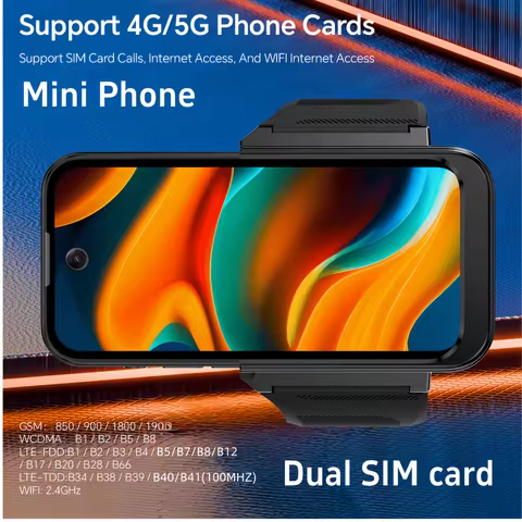 Q333 Mini Smart Watch Phone 256GB ROM Android 12.0 Face Unlock 2000mAh 4G LTE Type-C OTG 3.97‘’ Scre