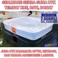 Donut Food box 2000ml 27cm Brownie box/ Bread box/ 2 Liter Jar/ Multipurpose Plastic box/ MULTIPURPO