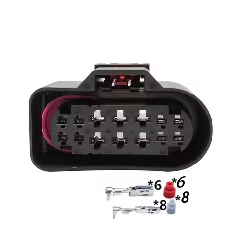 14 Pin Automotive Waterproof Connector Headlight Plug Socket 8W0973737 3C0973837 For VW Audi Porsche