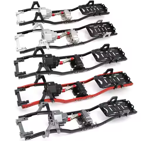 RC AXIAL SCX10 METAL CHASSIS FRAME 313MM WHEELBASE WITH FRONT GEARBOX FOR 1/10 JEEP WRANGLER BODY SH