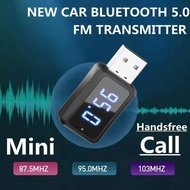 Fm Transmitter Car Bluetooth 5.3 Receiver Handsfree Call Mini USB Power Car Kit for Car Radio