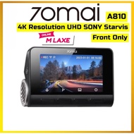 70mai A810 Front Only Dash Cam 4K Resolution Sony Starvis Lens Dual Vision Recorder with GPS ADAS