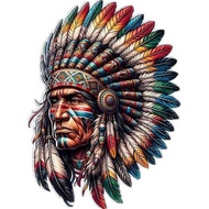 Indian tribe image sticker size 22x30 cm print cut