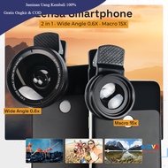 HANSUN Lensa Smartphone 2 in 1 Wide Angle 0.6X Macro 15X - TKS37