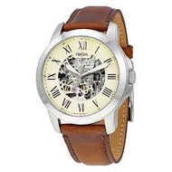 Fossil Me3099 Automatic Self-Wind Brown Leather Watch Men