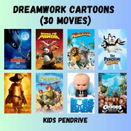 DREAMWORK CARTOONS PENDRIVE KARTUN KANAK KANAK 32GB KINGSTON USB - PENDRIVE CERITA KARTUN KANAK KANA