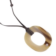 【日本直送】愛馬仕 HERMES Ism 項鍊 水牛角 咖啡色 約28g 女仕【二手品】