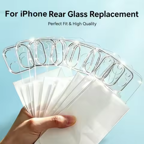 Big Hole Transparent Back Glass Replacement For iPhone 8 Plus X XS MAX XR 11 Pro Max 12 Mini 13 SE20