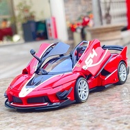 [Ready Stock Hot Sale] Beegeo 1/32 Ferrari FXXK EVO Supercar Alloy Car Model Four Doors Sound Light 