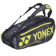 YONEX Pro ชุดทัวร์กระเป๋าเทนนิสสำหรับไม้เทนนิส6กระเป๋าสะพายหลังกีฬาพร้อมช่องใส่รองเท้า