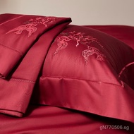 Wedding Bed Sheet Pure Cotton Luxury Long Staple Cotton for Bed Use100s Four-piece Duvet Cover Set f