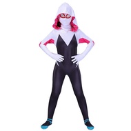 Marvel Superhero Spiderman Cosplay Costume Anime Into The Spider Verse Spider Gwen Stacy Jumpsuit Bodysuit For Kids Adult