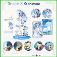 Genshin Impact X ANIMATE Ganyu Kirara Alhaitham Kaeya Freminet badge stands plate quicksand photo ca