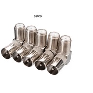 Right 90 Angle TV Aerial F Connector Adapter RF Coaxial TV Cable Male