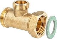 tecuro MS-blank CW617N T-piece, 1 inch male thread x 3/4 inch male thread x union nut 1 inch (flat s