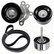 11955JA10D Engine Serpentine Belt and Drive Belt Tensioner Idler Pulley Kit Fit for 2009-2015 Nissan