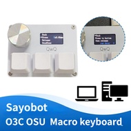 Sayobot O3C OSU Keypad Macro Mechanical Keyboard IPS Color Screen Knob Gaming Keyboard Rapid Trigger Programming Keypad