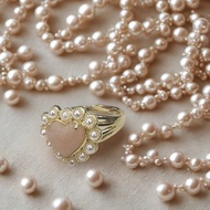 心之遙想 ‧ 太陽石 ‧ 晶石淡水珠戒指