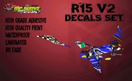 Yamaha R15 v2 Shark Decals (Blue)