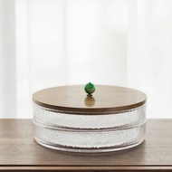 Grass Temple Glass Tea Cake Storage Box Pu'er Tea Box Multi-Layer Tea Cake Rack Black White Tea Stor