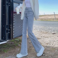 bootcut pants cargo pants women short pants women Light-Colored Micro-Flared High-Waist Jeans for Wo