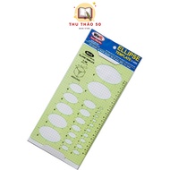 Elliptical ellipse E-606 winq drawing ruler.- Thu Thao Stationery