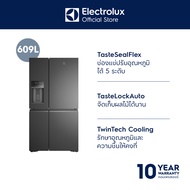 Electrolux ตู้เย็นชนิดมัลติดอร์ (Multi-door) 4 ประตู ความจุ 609 ลิตร  รุ่น EQE6179B-B สีดำ
