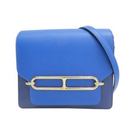 藍色 Evercolor牛皮 Roulis Mini 肩背包 Z刻 金扣【HERMES 愛馬仕】