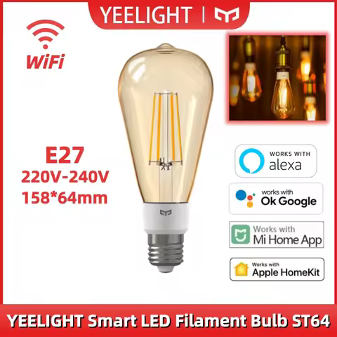 YEELIGHT Smart LED Filament Bulb ST64 WiFi Connected Warm White Voice Control Compatible For Homekit
