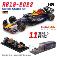 Bburago 1:24 F1 Red Bull RB19 Gran Premio de Austin SF23 W14 Highly-detailed die-cast precision mod
