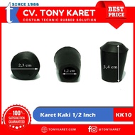 Durable Rubber Feet 1/ 2 In Round Chair Safety Foot Protector Furniture Pipe 1/ 2 Inch