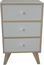 King Collection c1708003 Chest of Drawers 3 Drawers Paulownia Wood with Feet in KD, 40 x 25 x 66.5 H
