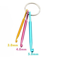 P031 Keychain Crochet Needles 3 Pieces Set Portable 4PLY Yarn Large DIY SP