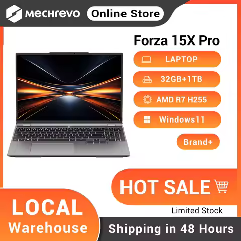 MECHREVO Forza 15X Pro 15.3" Laptop AMD Ryzen 7 H255 8C/16T DDR5 32GB RAM PCIe4 1TB SSD WiFi6 BT5.2 