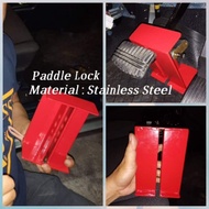 Stainless steel Car padlock. Pedal lock