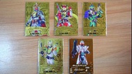 全套 5 張！ [ 金咭 ] 幪面超人 LR CP SR, EX-AID, BUILD, 時皇 ZI-O 大戰 TV 對戰機 Kamen Rider Battle GANBARIDE 假面騎士大亂鬥 
