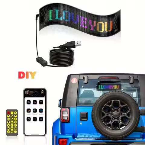 Car Scrolling Bright Advertising LED Signs,USB 5V LED Store Sign App Control Custom Text PatternLED 