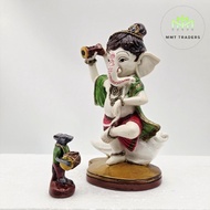 Dancing Ganesha Idol Perfect for Drawing Room, Puja Ghar, Bedroom, Gifting and Decoration, 6 Inch  m