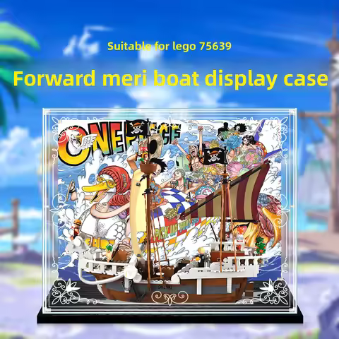 Suitable for Lego 75639 One Piece Forward Merry Pirate Ship display box building block storage build