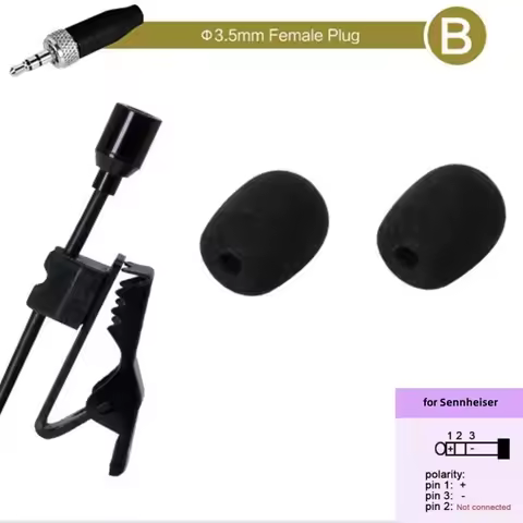 Lavalier Lapel Mic Omnidirectional Lavalier Lapel Clip Mic 3.5MM For Wireless For Musical Replacemen