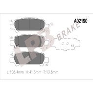 LPB Brake pad REAR NA02190 Subaru Forester 2nd Gen SG 2.0X 05'-08',Subaru Impreza 2nd Gen Hatchback 