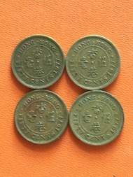 #03❤️1977年香港硬幣 英女王頭像 伍毫🌹全部四個$10