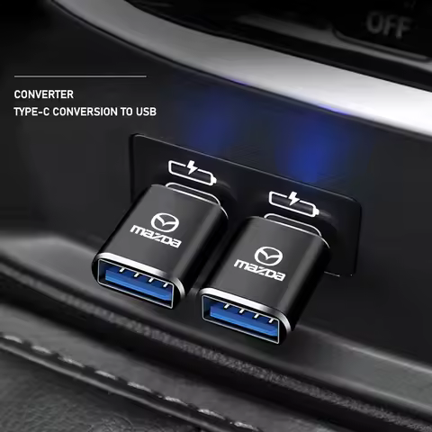 Car Type-C To USB Adapter Fast Charging Connector For Mazda 2 6 CX-5 CX-80 CX-70 CX-90 MX-30 CX-60 C