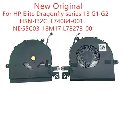 New Original Laptop CPU Cooling Fan For HP Elite Dragonfly series 13 G1 G2 HSN-I32C Fan L74084-001 N