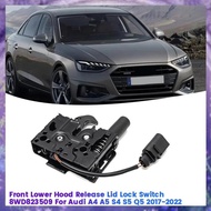 [P K A M] Under Hood Release Lid Lock W/ Switch 8WD823509 for A4 A5 S4 S5 Q5 8WD 823 509 Front Lower