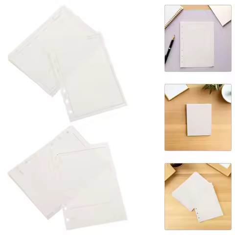 4 Books A6 Planer Refill Paper 6-Hole Punched Undated Weekly Monthly Loose Leaf Notebook Inner Refil
