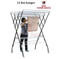 12 Bars Foldable Clothes Hanger (3V)/Ampaian Baju Kain/Powder Coated Hanger Baju/Penyidai Baju Selua