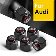 5Pcs/Set Audi Car Stainless Steel Wheel Stem Air Caps Tyre Valve Caps Universal model For Audi A6L /
